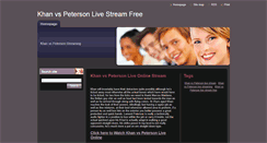 Desktop Screenshot of khanvspetersonlivestreamfree.webnode.com