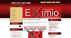 Desktop Screenshot of eximio-saude.webnode.com.br