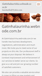 Mobile Screenshot of gatinhalaurinha.webnode.com.br