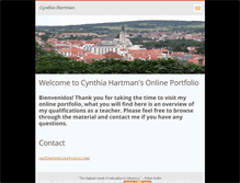 Tablet Screenshot of cynthiahartman.webnode.com