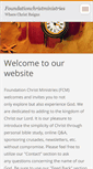 Mobile Screenshot of foundationchristministries.webnode.com