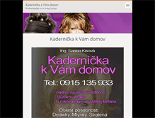 Tablet Screenshot of kadernicka.webnode.sk