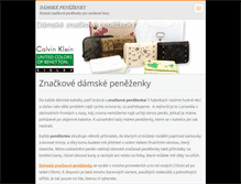 Tablet Screenshot of damske-penezenky.webnode.cz