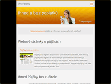 Tablet Screenshot of ihnedpujcky.webnode.cz