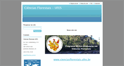 Desktop Screenshot of cienciasflorestaisufes.webnode.com.br