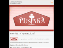 Tablet Screenshot of cukrarna-pusinka.webnode.cz