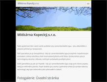 Tablet Screenshot of mlekarnakopecky.webnode.cz