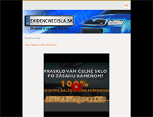 Tablet Screenshot of evidencnecisla.webnode.sk
