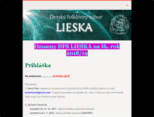 Tablet Screenshot of lieska.webnode.sk