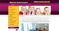 Desktop Screenshot of dovalovo-skolka.webnode.sk