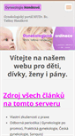 Mobile Screenshot of hanakovagynekologie.webnode.cz