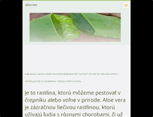 Tablet Screenshot of aloevera-sk.webnode.sk