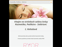 Tablet Screenshot of kozmetika-keltosova.webnode.sk