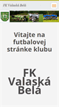 Mobile Screenshot of fk-valaska-bela.webnode.sk