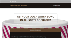 Desktop Screenshot of dog-water-bowls.webnode.com