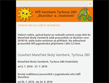 Tablet Screenshot of msvamberk.webnode.cz