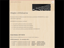 Tablet Screenshot of infogvarza.webnode.sk