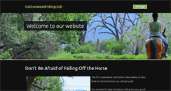 Desktop Screenshot of cottonwoodridingclub.webnode.com