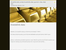 Tablet Screenshot of investicnezlato.webnode.sk