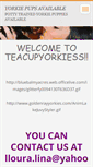 Mobile Screenshot of lourayorkiepupsbasket.webnode.com