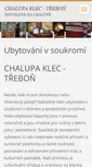 Mobile Screenshot of chalupa-trebon-klec.webnode.cz