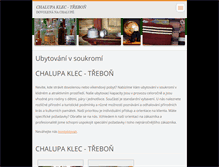 Tablet Screenshot of chalupa-trebon-klec.webnode.cz