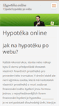 Mobile Screenshot of hypoteka-online.webnode.cz