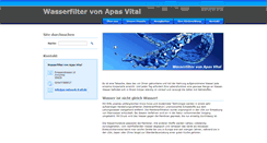 Desktop Screenshot of apas-vital-wasserfilter.webnode.com