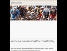 Tablet Screenshot of cykloservis-horicky.webnode.cz
