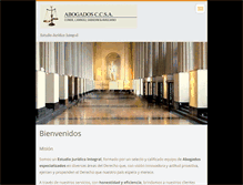 Tablet Screenshot of abogadosccsa.webnode.es