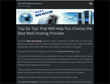 Tablet Screenshot of bestwebhostingservices.webnode.com