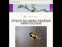 Tablet Screenshot of prague-ornithology.webnode.cz