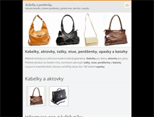 Tablet Screenshot of kabelky-penezenky.webnode.cz