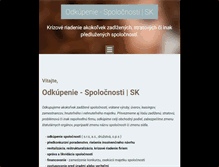 Tablet Screenshot of odkupenie-spolocnosti.webnode.sk