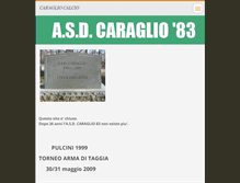 Tablet Screenshot of caragliocalcio.webnode.com
