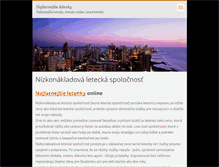 Tablet Screenshot of najlacnejsieletenky.webnode.sk