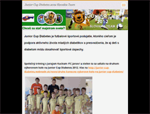 Tablet Screenshot of junior-cup-diabetes.webnode.sk