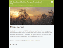 Tablet Screenshot of marianskahora.webnode.cz