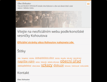 Tablet Screenshot of kohoutov.webnode.cz