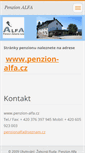 Mobile Screenshot of penzion-alfa.webnode.cz