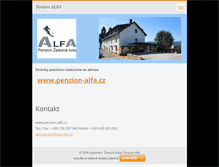 Tablet Screenshot of penzion-alfa.webnode.cz