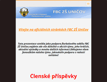 Tablet Screenshot of fbcunicov.webnode.cz