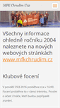 Mobile Screenshot of mfkchrudim2004.webnode.cz