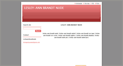 Desktop Screenshot of lesleyannbrandtnude.webnode.com