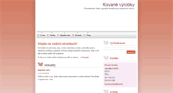 Desktop Screenshot of kovanevyrobky.webnode.sk