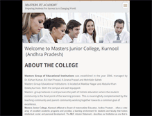 Tablet Screenshot of mastersjuniorcollege.webnode.com
