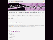 Tablet Screenshot of blackvelvetproofreadingservices.webnode.com