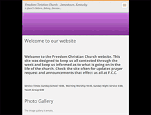 Tablet Screenshot of freedomchristianchurch.webnode.com