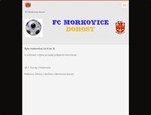 Tablet Screenshot of fcmorkovice-dorost.webnode.cz