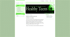Desktop Screenshot of healthyteens.webnode.com